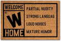 Funny Coir Doormats Home Movie Rating Welcome Front Porch Patio Decor Doormat For The Entrance Way Outside Personalized Rugs with Heavy-Duty Backing Non Slip Outdoor Mat Novelty Gift 23.6 x 15.7 inch by XTDJJKK