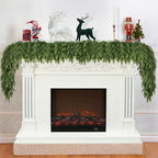 6ft Christmas Garland Realistic Soft and Thickness Green Faux Cedar Pine Garland Artificial Cedar Cypress Garland for Home Fireplace Wall Indoor Outdoor Holiday Party Home Decoration - Image 2