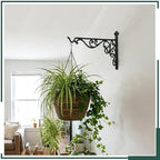 Landhoow 2 Pcs 15.6" Cast Iron Hanging Outdoor Wall Hanger, Black - Image 2