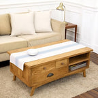 Solino Home 100% Pure Linen Table Runner, 14 x 48 in, Blue and White Stripe by SolinoHome
