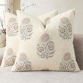 YCOLL Vintage Floral Print Pillow Covers 22x22 Set of 2 Patterned Accent Decorative Cushion Covers Modern Farmhouse Throw Pillow Covers for Sofa Couch Chair Bed Living Room Home Decor, Blush Pink by PillowCoversExpert