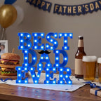 Ganeen Plastic Father's Day Decorations Gift LED Best Dad Ever Sign by Ganeen