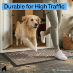 GORILLA GRIP WeatherMAX Door Mat, Indoor Outdoor Use, 35x23, Beige Paw - Image 7