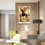 Chinese Lunar Year of the Ox Art Print – Traditional Oriental Home Decor with Red Floral Pattern Reliable Determined Strong Zodiac Wall Decor Aesthetic Family Wall Art 20X30 in Unframed - Image 7