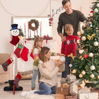 Cinnvoice Christmas Stocking Holder Wooden Xmas Snowman Freestanding Stand - Image 7