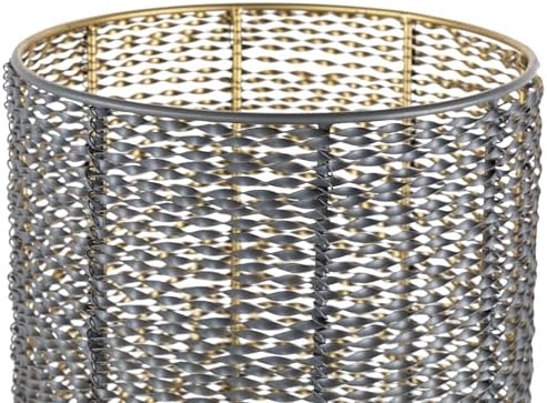 Northlight Twisted Iron Pillar Candle Holders 10.25" Gray Gold Finish Set 2 - Image 7
