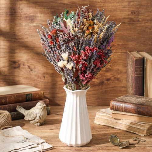 Layhit 8 Pack Large Size Boho Dried Flowers 15-17 Inch, Lavender - Image 6