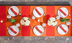 Disposable Table Runner for Dining Table, 16" 20-Pack Linen-Like Orange Paper Table Runners for Party, Wedding Or Event - Image 5