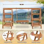 Flenpptly Wooden Cupcake Stand, 3 Tier Cupcake Display Stand, Brown - Image 3