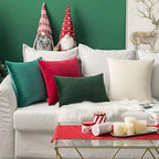 MIULEE 24x24 Inch Pack of 2 Euro Velvet Throw Pillow Covers Red - Image 3