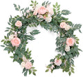 Ling's moment Pink Artificial Flower Garland Wedding Arch 6 FT by LingsMoment