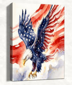 HomeifHue July 4th Patriotic Canvas Wall Art 4th of July USA Decorations American Flag Painting Picture Eagle Pictures for Wall Decor Independence Day Home Decor（F7 24x32in） by HomeifHue