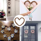 7 Pcs 12 Inch Heart Shaped Natural Grapevine Wreath Set, Hand-Woven Vine Branch Wreaths for DIY Crafts, Christmas Decorations, Home & Event Styling - Image 7