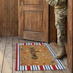 Moucuny 2 Pcs 4th of July Coir Door Mat Outdoor, Patriotic Non-Slip Decor - Image 5