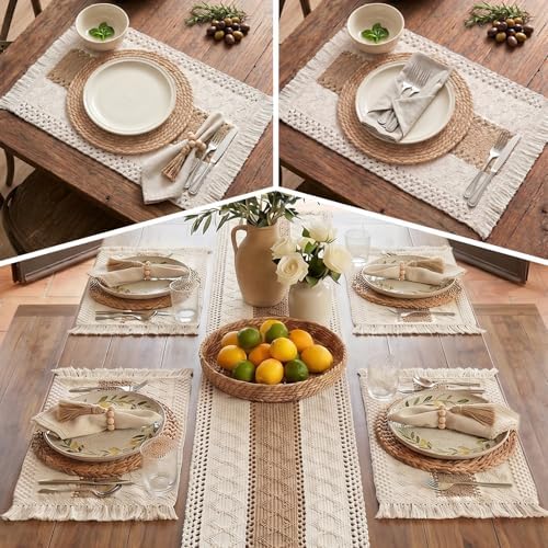 Britimes Table Runner Set, 26 Pack, for Kitchen Decor, Farmhouse Boho - Image 5