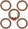 5 Pcs 12 Inch Natural Grapevine Wreath Set, Hand-Woven Vine Branch Wreaths for DIY Crafts, Christmas Decorations, Home & Event Styling by KUKLIPJIM