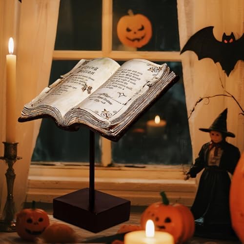 Halloween Indoor Resin Book Decorations Witch Antique Spellbook Centerpiece - Image 4
