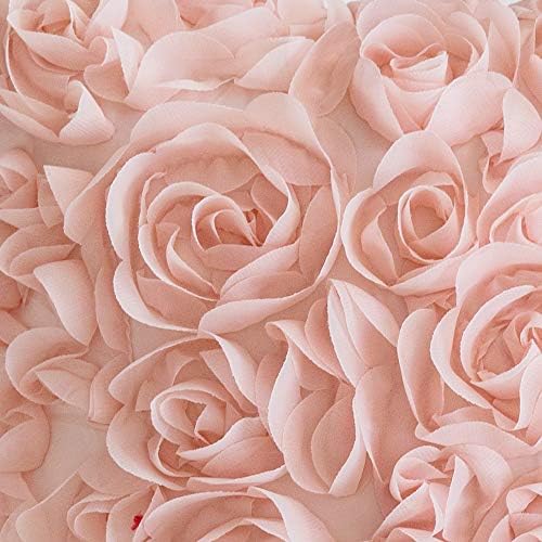 MIULEE Decorative Rose Flower Pillow Covers Pack of 2 Peach Pink 18x18 Inch - Image 3