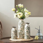 Ceramic Flower Vase Set for Home Decor, Vintage Green Vase (6+8+10 Inch) - Image 2