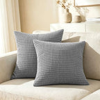 CaliTime Decorative Couch Throw Pillow Covers 26 X 26 Inches Medium Grey by CaliTime