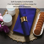 Cotton Clinic Cloth Dinner Napkins - Perfect Everyday Use Table Napkins - Soft Durable Washable - Ideal for Party Wedding Christmas Easter - Set of 12-20x20 inches Navy Blue Napkins - Image 5