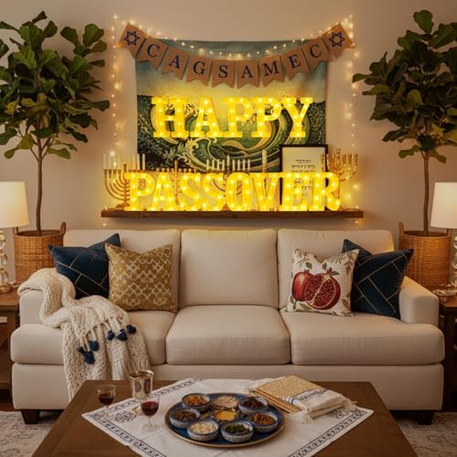 Aurelema 13 Pcs Passover Decorations LED Letter Lights Signs - Image 5