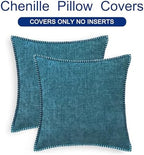 CaliTime Decorative Couch Throw Pillow Covers 22 X 22 Inches Ocean Blue - Image 6