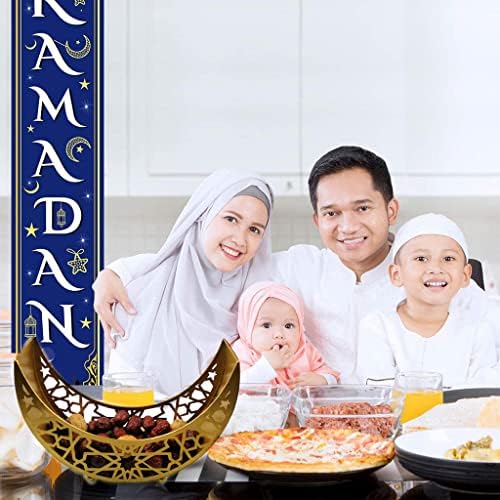 Moon Star Dinner Plate Tray Fruit Plate Ramadan Decoration, Eid Mubarak Moon Star Serving Tray Tableware Dessert Food Storage Container for Islam Muslim Party Festival Table Decor - Image 6