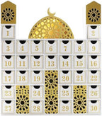 gisgfim Ramadan Wooden Countdown Calendar Eid Mubarak Decorations Mosque Advent Calendar with Drawers Eid Mubarak Countdown Til Eid Gift Ramadan Wooden Craftwork for Kids Ramadan Party Decorations by gisgfim