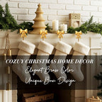 MorningRo 4 Pcs Bow Christmas Stocking Holder Brass Stocking Hangers Handmade Wrought Iron Xmas Bow Decoration for Fireplace Shelf Staircases Party Decoration Christmas Mantel Decor - Image 6