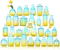 Glass Bud Vases in Bulk Set of 30 Pcs,Small Glass Vases for Flowers as Wedding Centerpieces for Tables,Clear Flower Vases Suitble for Wedding Decorations,Home Decor (Yellow Green, 30 pcs) by earthgadgets