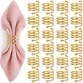 Napkin Rings Set of 24 Napkin Rings for Table Valentine's Day Wedding Christmas Decor (Gold, S) by Zioliopaner