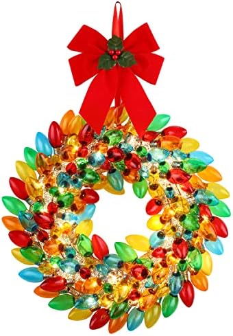 Mr. Christmas 18" Vintage Bulb Wreath - Multicolored by MrChristmas