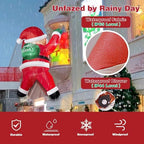 6FT Christmas Inflatables Outdoor Decorations Joy Hanging Santa Claus Gift Bag, Bright LED Lights Blow Up Giant Christmas Decor for Indoor Yard Outside Party Lawn Wall Porch Holiday - Image 4