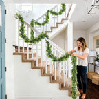 RECUTMS 3Pcs Artificial Bamboo Leaves Vine Fake Green Hanging Vine Plants - Image 5