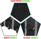 ProPik Rolling Christmas Tree Storage Bag, Fits Up to 9 Foot Tall Disassembled Trees, 25" X 25" X 60", Extra Large Heavy Duty Xmas Container with Wheels, Handles and Straps (Black) - Image 3