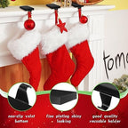 Zonon 6 Pcs Christmas Stocking Holders for Mantle, Black - Image 6