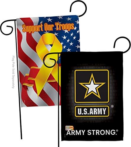 U.S. Army Garden Flag - Pack Armed Forces Rangers United State American Military Veteran Retire Official Support Our Troops - House Decoration Banner Small Yard Gift Double-Sided Imported 13 X 18.5 by Breeze+Decor