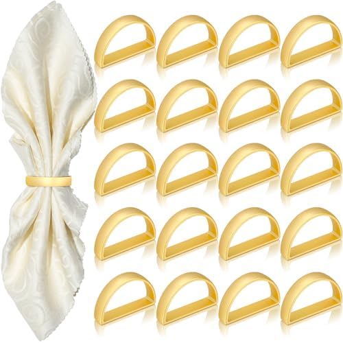 KPOSIYA Metal Gold Napkin Rings Set of 36 for Fall Thanksgiving Christmas by KPOSIYA