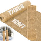 Buryeah 1 Pack 72 Inch X 100 ft Burlap Fabrics Roll Natural Jute Garden by Buryeah