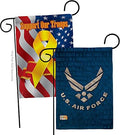 US Air Force Burlap Garden Flag - Pack Armed Forces USAF United State American Military Veteran Retire Official Support Our Troops - House Banner Small Yard Gift Double-Sided Imported 13 X 18.5 by Breeze+Decor