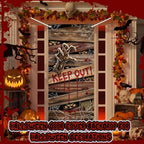 Preboun 6 Pcs Halloween Door Cover, Spooky Witch Skeleton Hanging Banner, Bloody Handprint Entrance Backdrop, Horror Party Decorations for Home Wall Indoor Outdoor, 35 x 78 Inch - Image 4