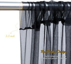 20x10ft Black Tulle Backdrop Curtain with Lights String for Parites, Sheer Backdrop Curtains for Wedding Baby Shower Birthday Party Photo Shoot Decorations - Image 5