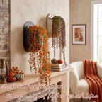 Daifunli 12 Pcs Artificial Fall Hanging Plants Fake Hanging Ferns Plastic Autumn Faux Plants for Wall Room Garden Garland Indoor Outdoor Decor No Basket - Image 5