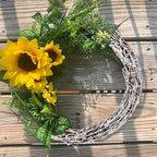 6 Pcs 12 inch Natural Grapevine Wreath Set, White - Image 5
