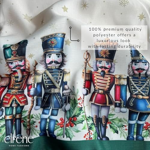 Threadmade Royal Nutcracker Tablecloth, Ivory - 70" W x 70" L Round - Image 3