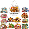 Interchangeable Welcome Sign for Front Door, 11.8In Wooden Door Sign，12 Pcs by Unknown