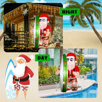 VIHOSE 5.4 ft Christmas Inflatables, Hawaiian Tropical Beach Santa Design - Image 6