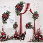 Artificial Wedding Arch Flowers Floral Swag Welcome Sign Ceremony Decor - Image 4