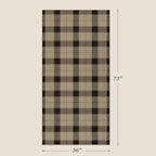JTJ Easy Jute 3x6 Kitchen Runner Rug, Black & Beige Plaid, Washable - Image 2